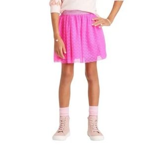 Cat & Jack Youth Girls' Pink Valentine Heart Printed Tutu‎ Skirt X-Large XL NWT